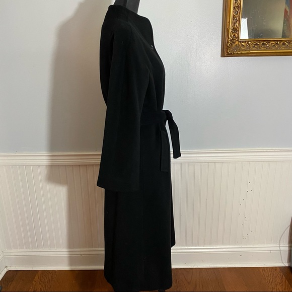 Bill Haire for Friedricks Womens Coat Black Size Medium  Buttons Belted - Picture 4 of 12